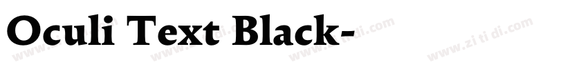 Oculi Text Black字体转换